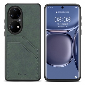 Skal För Huawei P50 Pro Denior Double Slot Card Holder