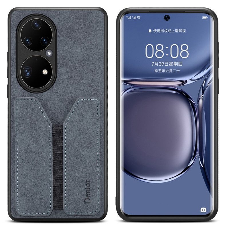 Skal För Huawei P50 Pro Denior Elastisk Korthållare