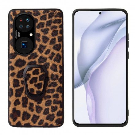 Skal För Huawei P50 Ringstöd I Leopardstil