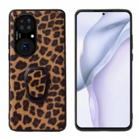 Skal För Huawei P50 Ringstöd I Leopardstil