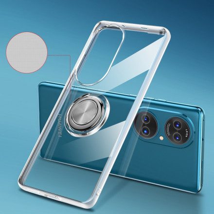 Skal För Huawei P50 Transparent Enkel Metallring