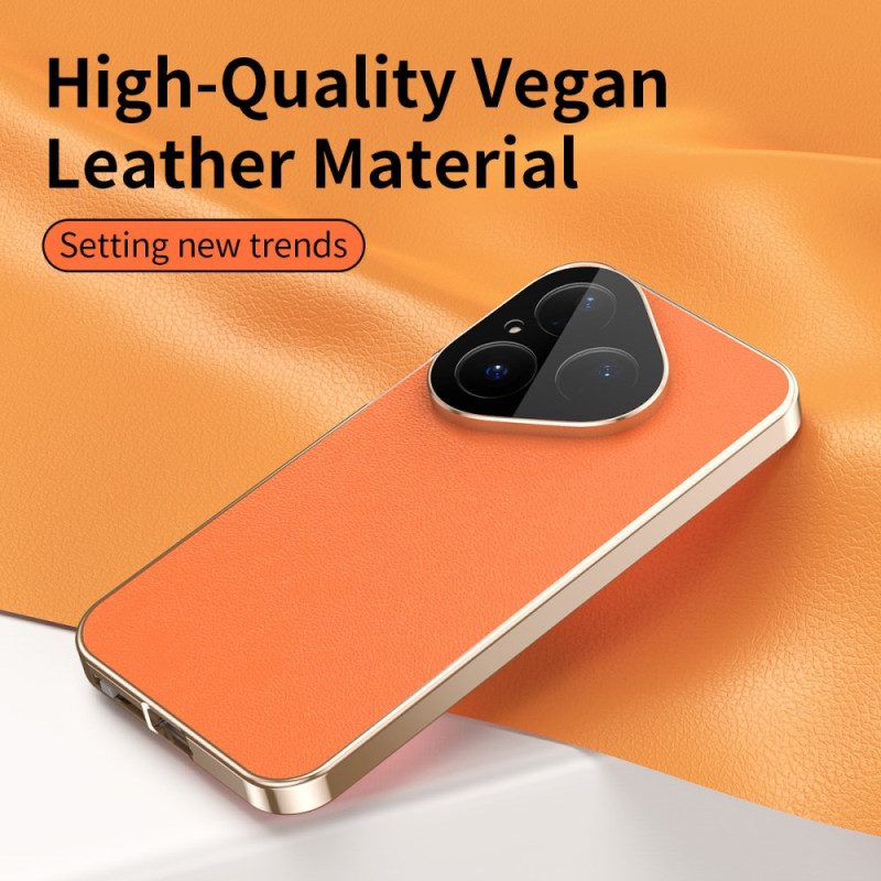 Skal För Huawei Pura 80 Läderdesign Och Skärmskydd I Härdat Glas