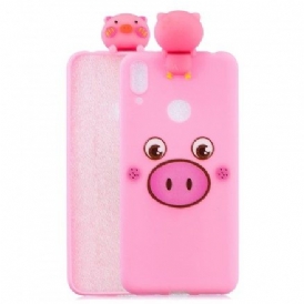 Skal För Huawei Y7 2019 Funny Pig 3d