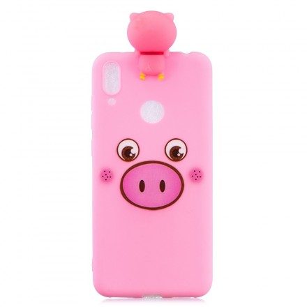Skal För Huawei Y7 2019 Funny Pig 3d