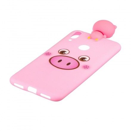 Skal För Huawei Y7 2019 Funny Pig 3d