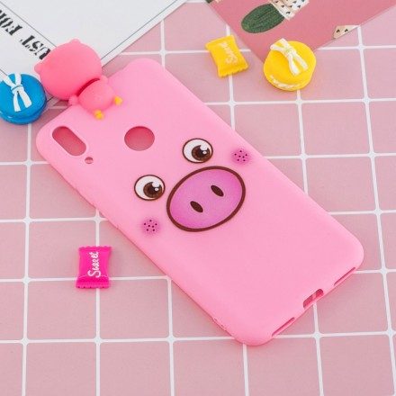 Skal För Huawei Y7 2019 Funny Pig 3d