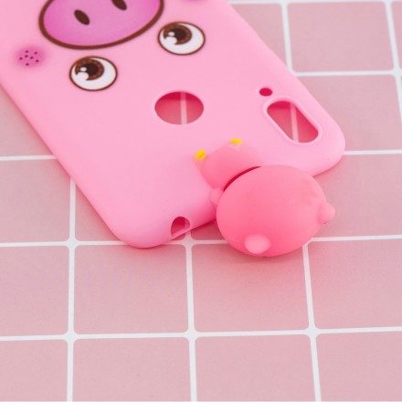 Skal För Huawei Y7 2019 Funny Pig 3d