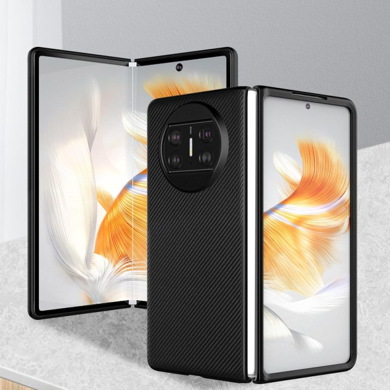 Skal Huawei Mate X3 Telefonfodral Vävt Läder