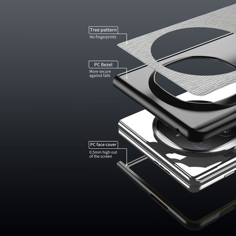 Skal Huawei Mate X6 Telefonfodral Trästruktur