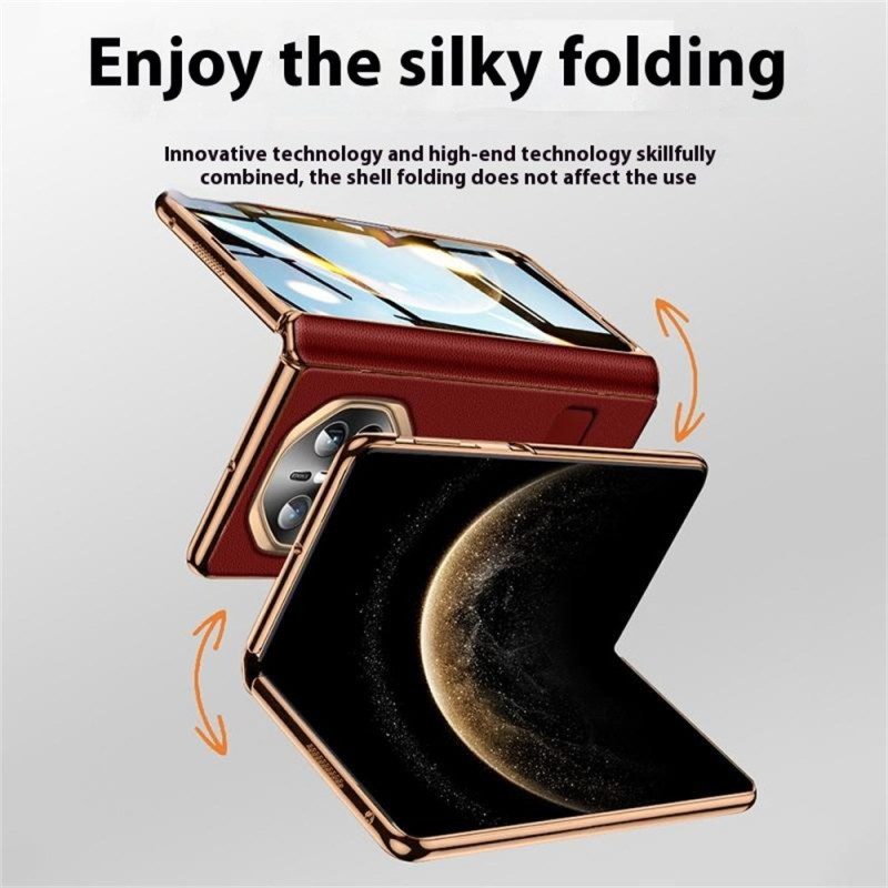 Skal Huawei Mate X6 Texturerat Konstläder Med Skärmskydd