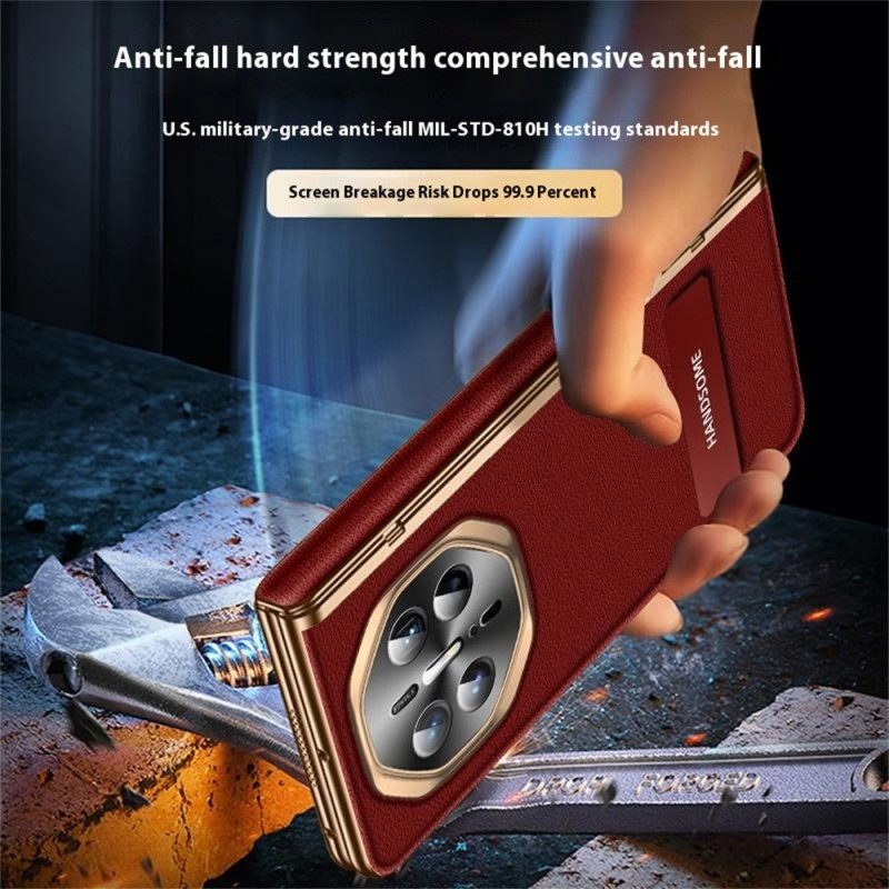 Skal Huawei Mate X6 Texturerat Konstläder Med Skärmskydd