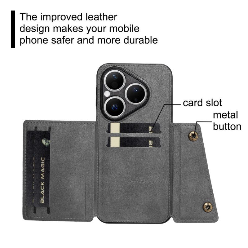 Skal Huawei Pura 80 Telefonfodral Lädereffekt Korthållare