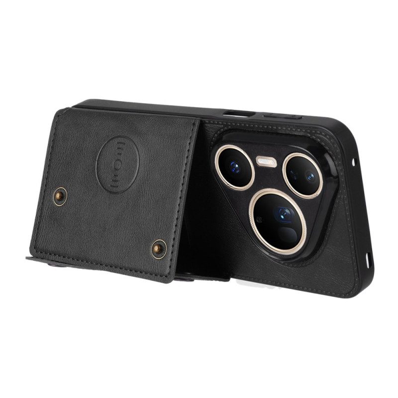 Skal Huawei Pura 80 Ultra Telefonfodral Korthållare I Lädereffekt