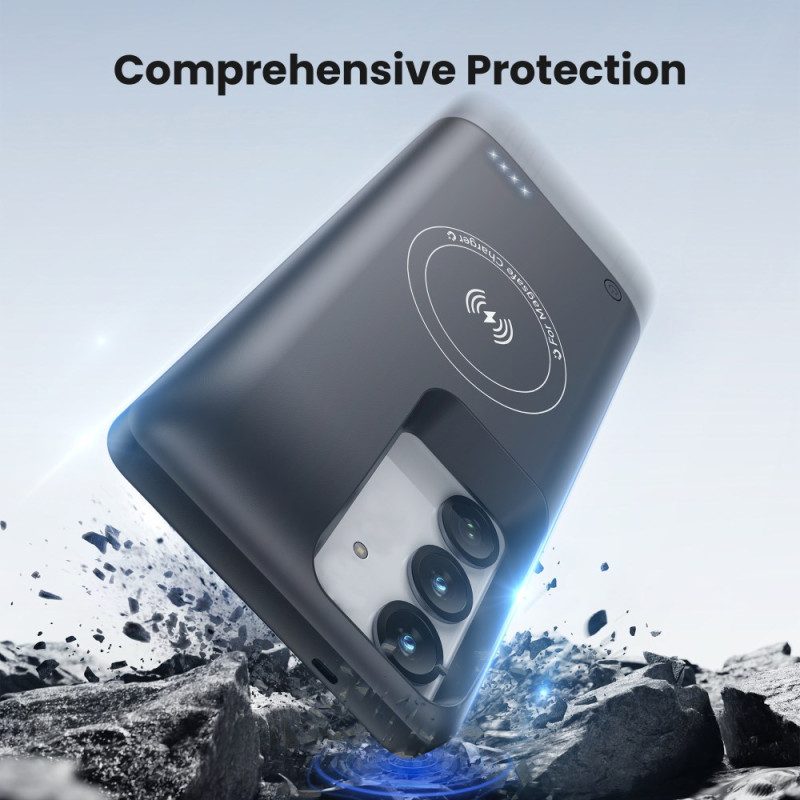 10000mah Batterifodral För Samsung Galaxy S25 Plus / S24 Plus Med Laddare Och Magnetfäste