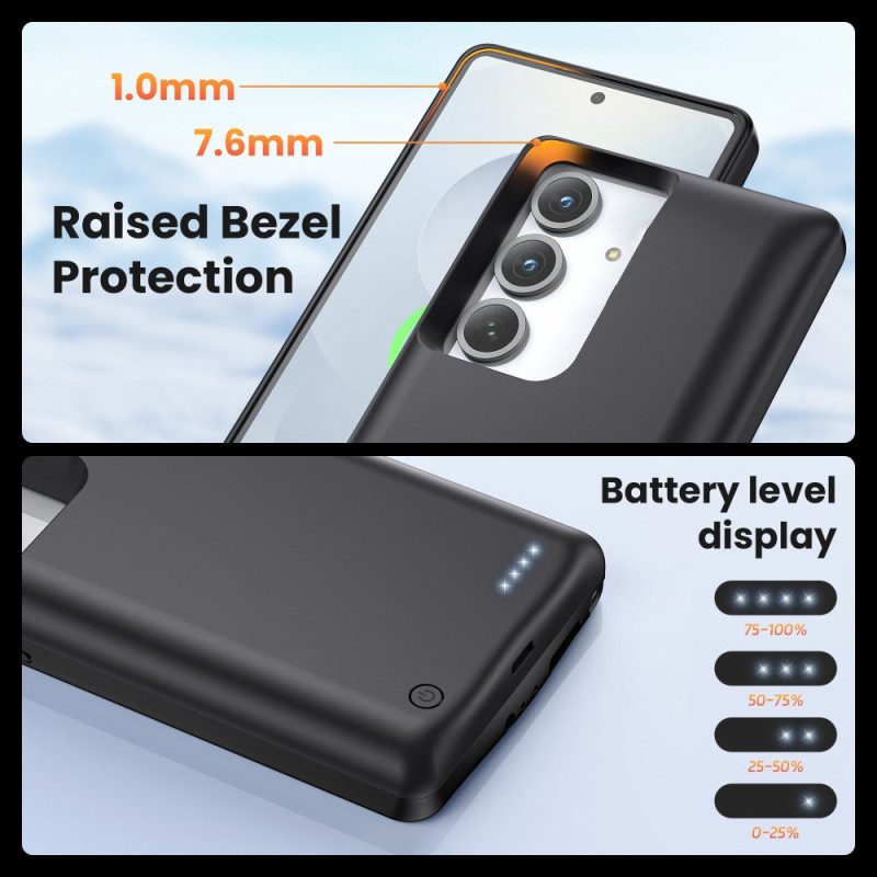 10000mah Externt Batterifodral För Samsung Galaxy S25 / S24