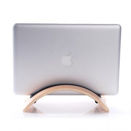 Bookarc Natural Wood Stand För Macbook