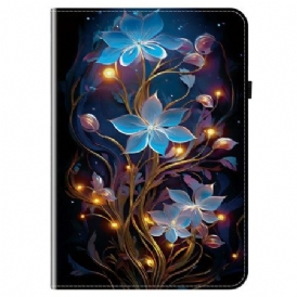 Case Samsung Galaxy Tab S10 Fe Plus Telefonfodral Blå Blommor