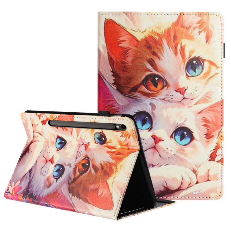 Case Samsung Galaxy Tab S10 Fe Telefonfodral Två Katter