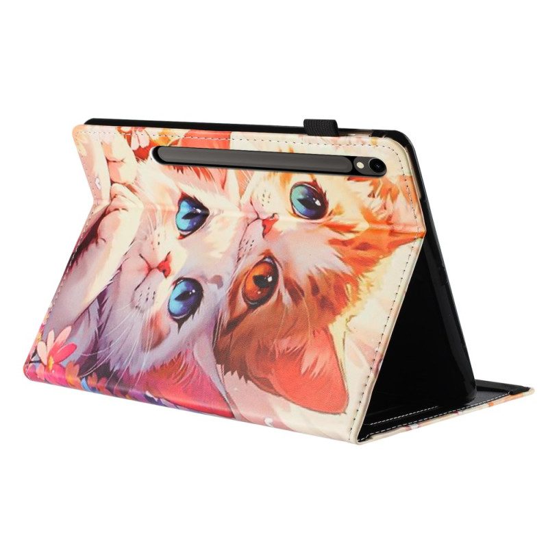 Case Samsung Galaxy Tab S10 Fe Telefonfodral Två Katter