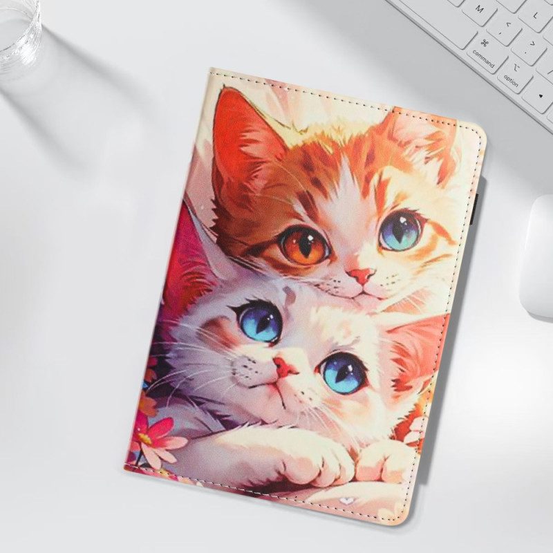 Case Samsung Galaxy Tab S10 Fe Telefonfodral Två Katter