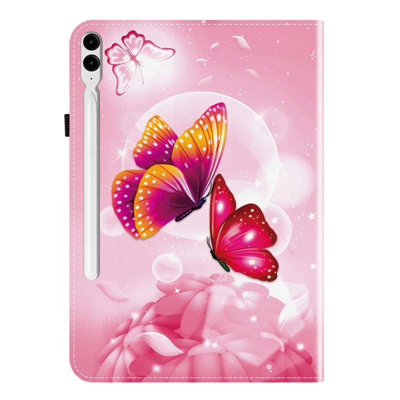 Case Samsung Galaxy Tab S10 Plus Telefonfodral Rosa Fjärilsmönster