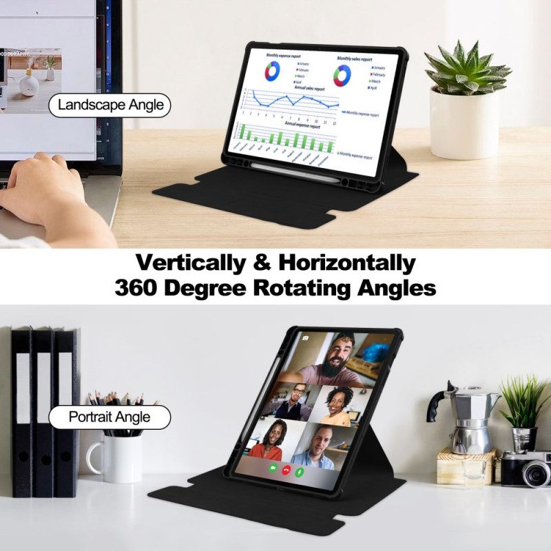 Case Samsung Galaxy Tab S10 Plus Telefonfodral Roterande Stativ