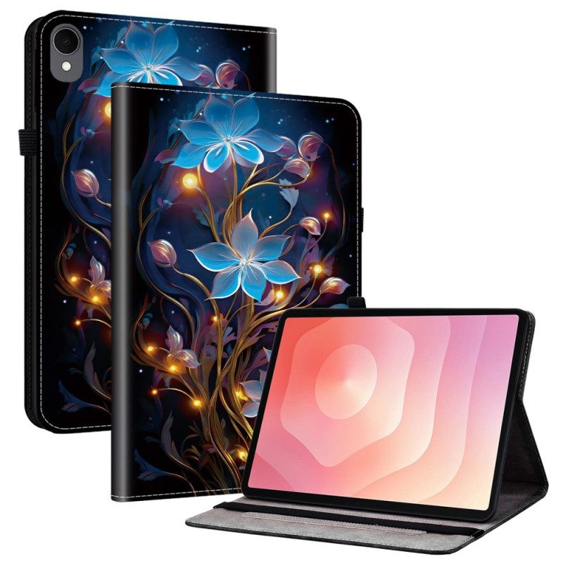 Case Samsung Galaxy Tab S11 Telefonfodral Blå Blommor