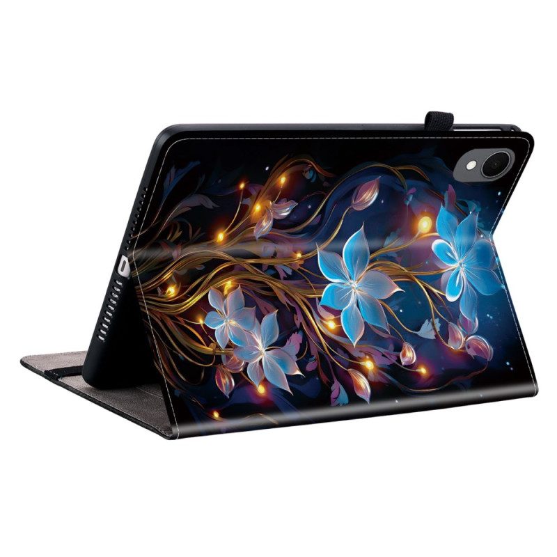 Case Samsung Galaxy Tab S11 Telefonfodral Blå Blommor