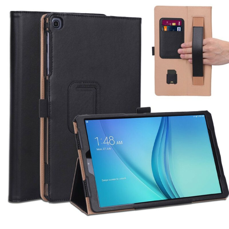 Fodral Case För Samsung Galaxy Tab A 10.1 (2019) Läderstil Med Rem