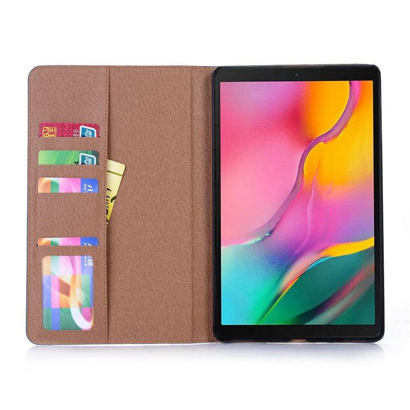 Fodral Case För Samsung Galaxy Tab A 10.1 (2019) Vintage Nitar I Konstläder