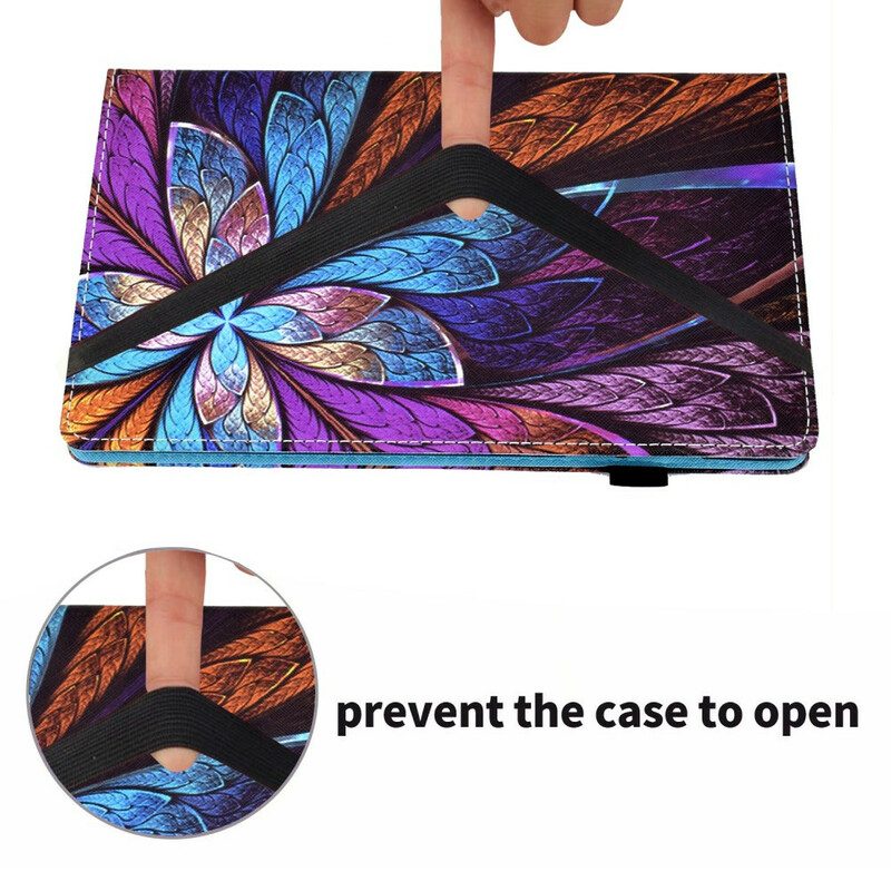 Fodral Case För Samsung Galaxy Tab A7 Lite Abstrakt Blomma