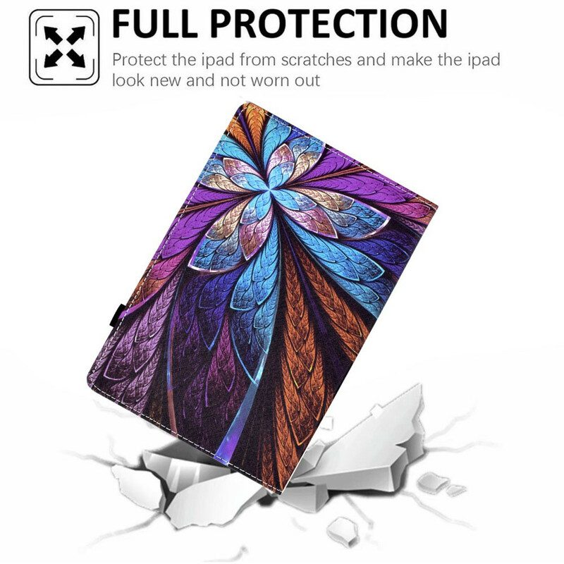 Fodral Case För Samsung Galaxy Tab A7 Lite Abstrakt Blomma