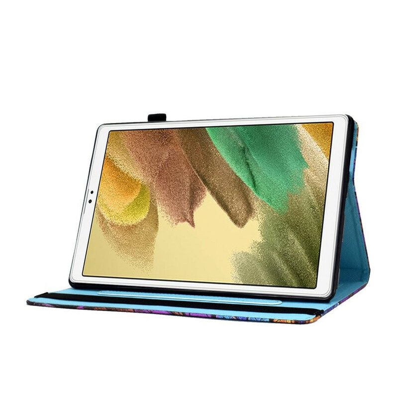 Fodral Case För Samsung Galaxy Tab A7 Lite Abstrakt Blomma