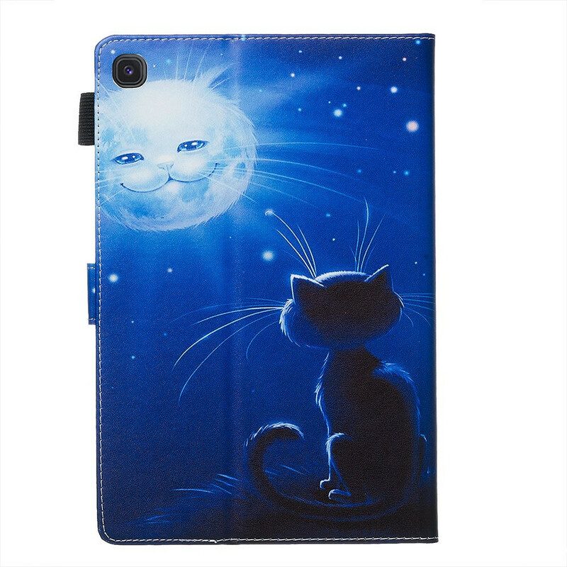 Fodral Case För Samsung Galaxy Tab S5e Katt I Månskenet