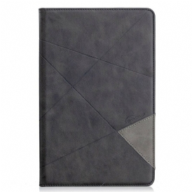 Fodral Case För Samsung Galaxy Tab S6 Lite Geometrisk Lädereffekt