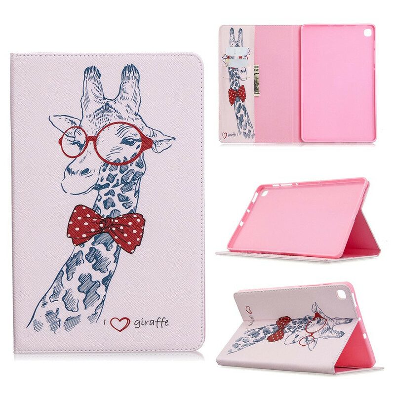 Fodral Case För Samsung Galaxy Tab S6 Lite Nördig Giraff