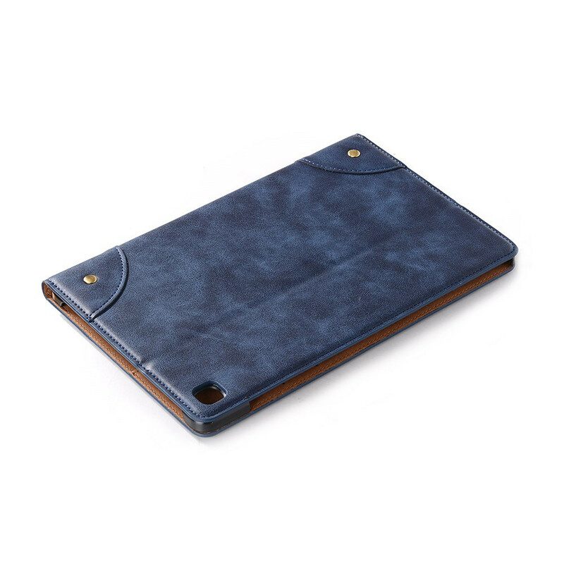 Fodral Case För Samsung Galaxy Tab S6 Lite Vintage Nitar I Konstläder