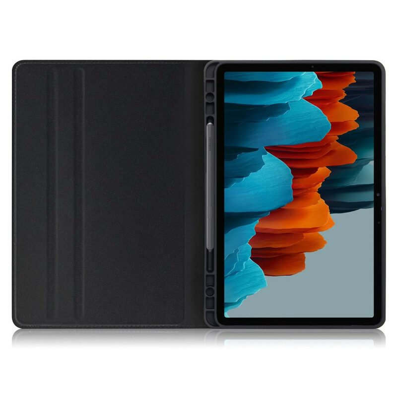 Fodral Case För Samsung Galaxy Tab S7 FE Affärslädereffekt