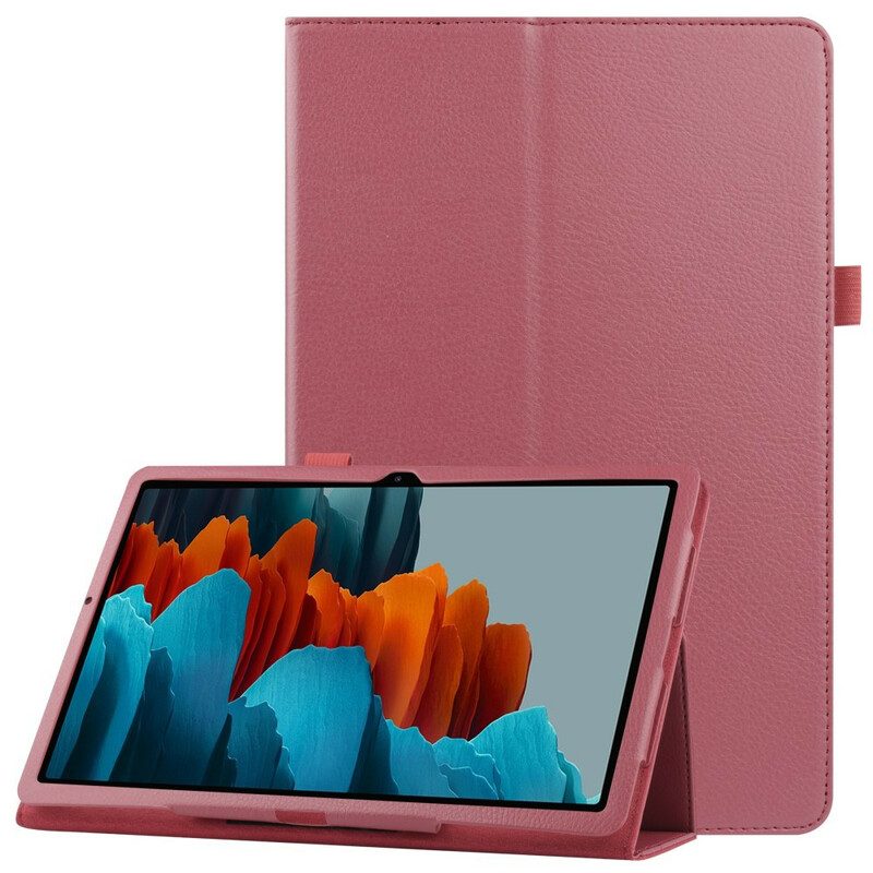 Fodral Case För Samsung Galaxy Tab S7 Plus / Tab S8 Plus Faux Leather Lychee