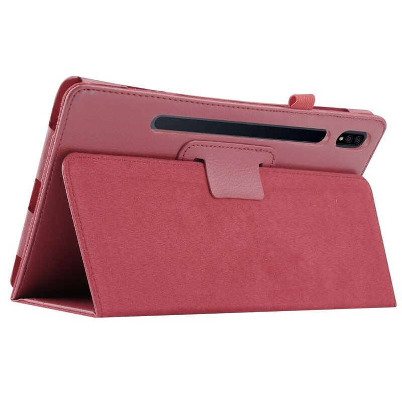 Fodral Case För Samsung Galaxy Tab S7 Plus / Tab S8 Plus Faux Leather Lychee