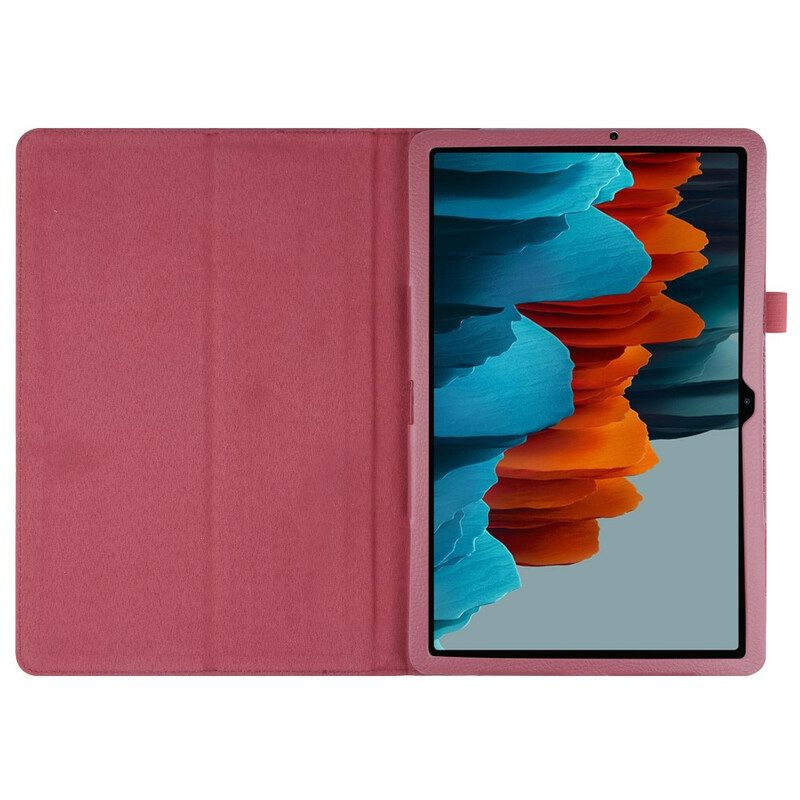 Fodral Case För Samsung Galaxy Tab S7 Plus / Tab S8 Plus Faux Leather Lychee