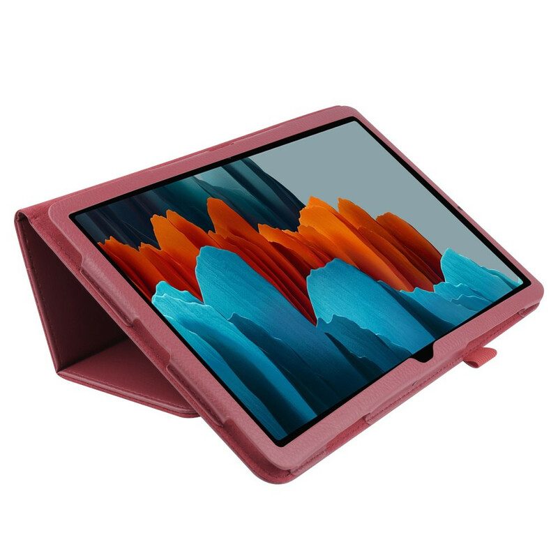 Fodral Case För Samsung Galaxy Tab S7 Plus / Tab S8 Plus Faux Leather Lychee