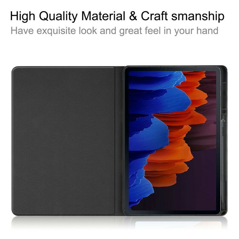 Fodral Case För Samsung Galaxy Tab S7 Plus / Tab S8 Plus Klassiskt Konstläder