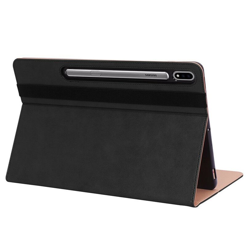 Fodral Case För Samsung Galaxy Tab S7 Plus / Tab S8 Plus Läderstil Med Rem