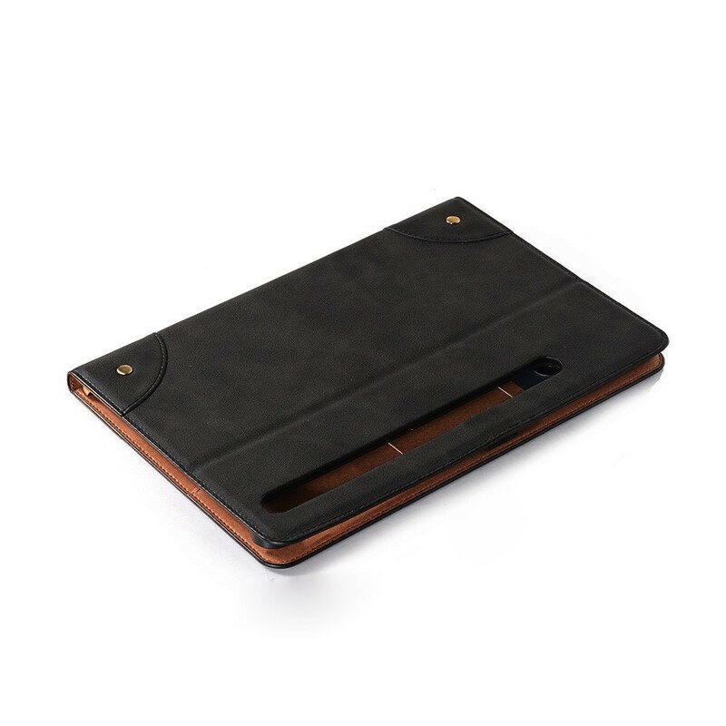 Fodral Case För Samsung Galaxy Tab S7 Plus / Tab S8 Plus Vintage Nitar I Konstläder