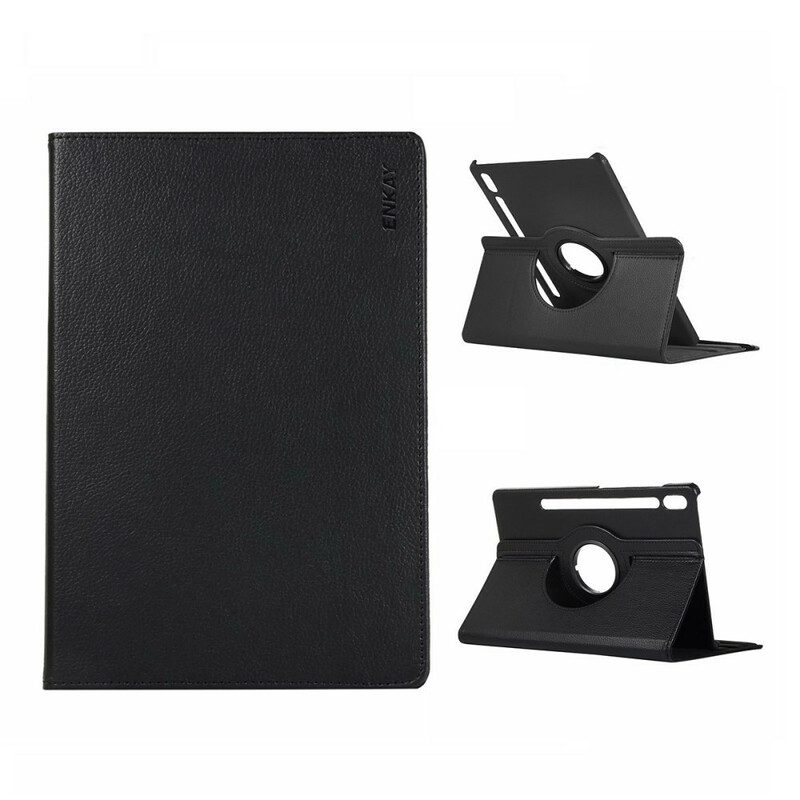 Fodral Case För Samsung Galaxy Tab S7 / Tab S8 360° Roterande Litchi Konstläder Enkay