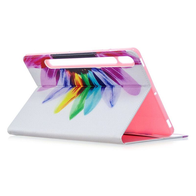 Fodral Case För Samsung Galaxy Tab S7 / Tab S8 Akvarellblomma