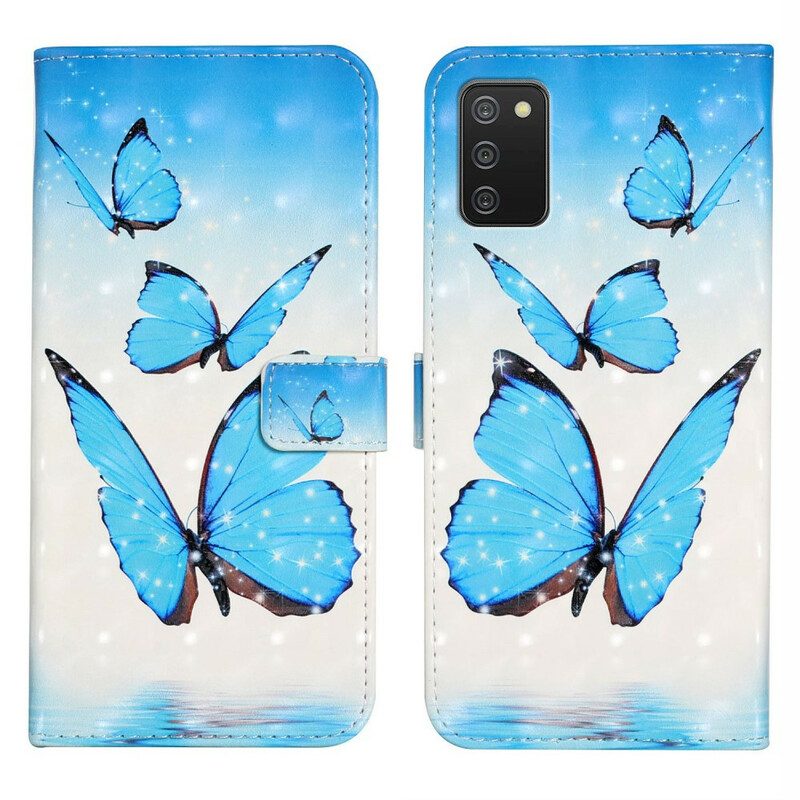 Fodral För Samsung Galaxy A02s Flygande Fjärilar
