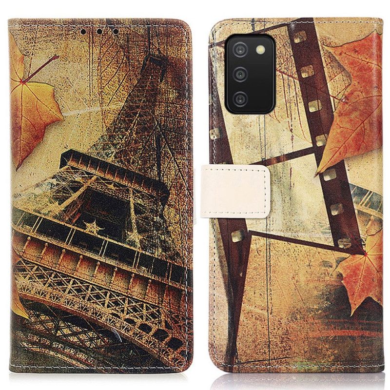 Fodral För Samsung Galaxy A03s Eiffeltornet På Hösten