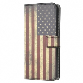 Fodral För Samsung Galaxy A12 / M12 Amerikansk Flagga